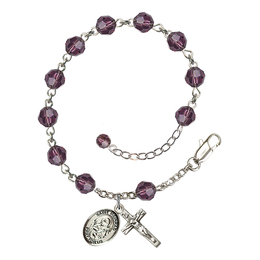 Saint Meinrad of Einsiedeln<br>RB9400-9307 6mm Rosary Bracelet<br>Available in 12 colors