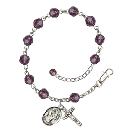 Saint Columbanus<br>RB9400-9321 6mm Rosary Bracelet<br>Available in 12 colors