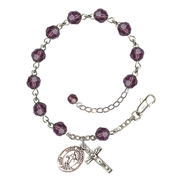 Saint Sebastian /Track&Field-Women<br>RB9400-9610 6mm Rosary Bracelet<br>Available in 12 colors