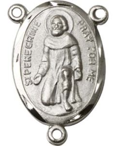 Saint Peregrine 0046PCTR - 1 x 5/8 Rosary Center
