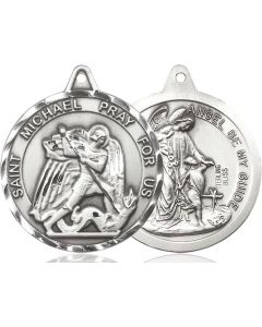 St. Michael/Guardian Angel 0201R - 1 3/8 x 1 1/4