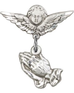 Praying Hands Baby Badge - 0220/0735