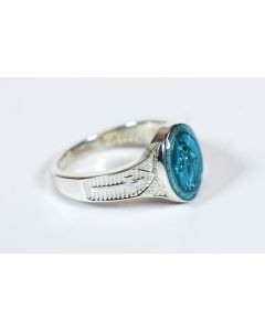 0520BM - Miraculous Ring Blue Epoxy