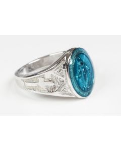0521BM - Miraculous Ring Blue Epoxy
