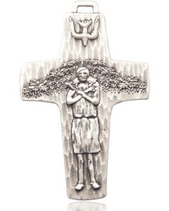 Papal Crucifix 0566 - 2 5/8 x 1 5/8