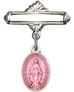 Miraculous Pink Epoxy Baby Badge - 0702PM/0730