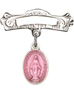 Miraculous Pink Epoxy Baby Badge - 0702PM/0732