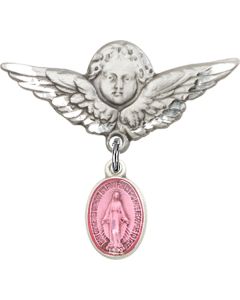 Miraculous Pink Epoxy Baby Badge - 0702PM/0733