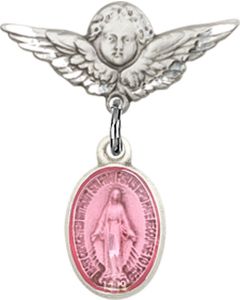 Miraculous Pink Epoxy Baby Badge - 0702PM/0735