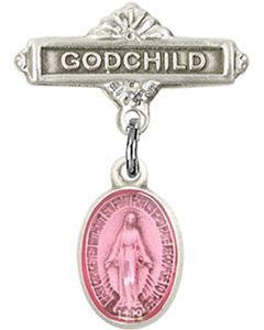 Miraculous Pink Epoxy Baby Badge - 0702PM/0736