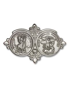 Saint Christopher St Michael 1034V - 2 x 3 1/8 Visor Clip