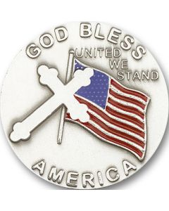 God Bless America 1038V - 1 3/8 x 1 3/8 Visor Clip