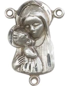 Madonna & Child 1612CTR - 7/8 x 1/2 Rosary Center