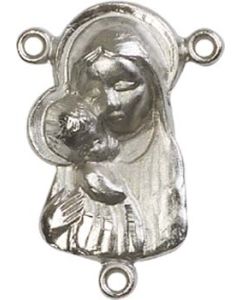 Madonna & Child 1614CTR - 7/8 x 5/8 Rosary Center