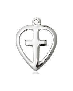 Heart Cross 1709 - 1/2 x 3/8