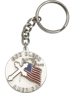 God Bless America 1778SRC - 1 5/8 x 1 1/2 KeyChain