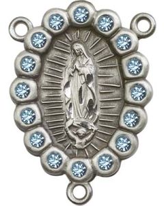 Our Lady of Guadalupe 2009FCTR - 7/8 x 1/2 Rosary Center