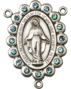 Miraculous 2010CTR - 1 1/8 x 3/4 Rosary Center