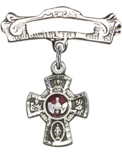 5-Way Red Epoxy Baby Badge - 3145E/0732