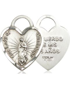 Our Lady of Guadalupe Heart Recuerdo 3209 - 3/4 x 5/8