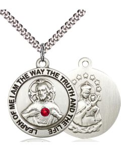 Scapular w/ Ruby Stone 4083 - 1 x 7/8