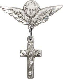 Crucifix Baby Badge - 4134/0735