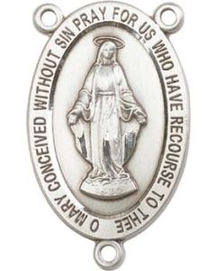 Miraculous 4145MCTR - 1 1/8 x 5/8 Rosary Center