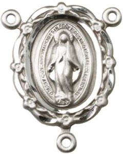 Miraculous 4146MCTR - 7/8 x 5/8 Rosary Center