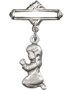 Praying Girl Baby Badge - 4262/0730