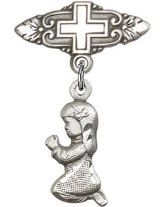 Praying Girl Baby Badge - 4262/0731