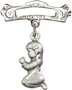 Praying Girl Baby Badge - 4262/0732