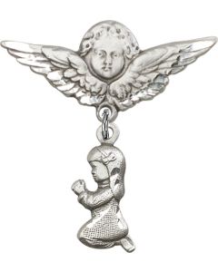 Praying Girl Baby Badge - 4262/0733