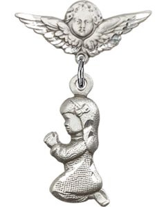 Praying Girl Baby Badge - 4262/0735