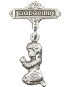 Praying Girl Baby Badge - 4262/0736