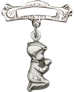 Praying Boy Baby Badge - 4263/0732