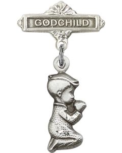 Praying Boy Baby Badge - 4263/0736