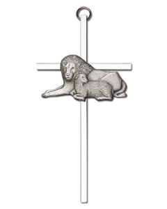 Lion & Lamb 4955 - 6 x 3 Wall Cross