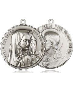 Mater Dolorosa Sacred Heart of Jesus 50-132/117 - 1 1/2 x 1 1/2