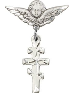 Greek Orthadox Cross Baby Badge - 5654/0735