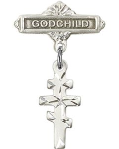 Greek Orthadox Cross Baby Badge - 5654/0736