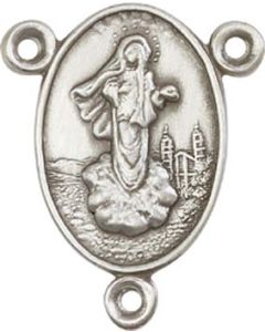 Our Lady of Medjugorje 5836CTR - 7/8 x 3/4 Rosary Center