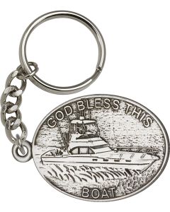 God Bless This Boat 5878SRC - 1 1/2 x 2 1/4 KeyChain