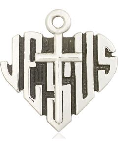 Heart of Jesus w/Cross 6044 - 1 1/8 x 1 1/8