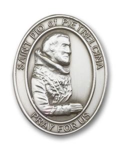 Saint Pio of Pietrelcina 6825V - 1 5/8 x 1 1/4 Visor Clip