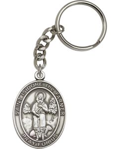 Saint Isidore the Farmer 6976SRC - 1 7/8 x 1 1/4 KeyChain