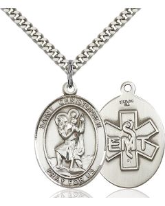 St Christopher EMT Oval Patron Saint Series Available in 2 Sizes