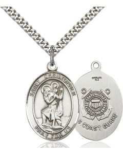 St Christopher Coast Guard Oval Patron Saint Series Available in 2 Sizes