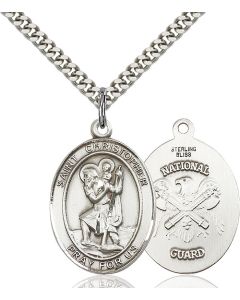 St Christopher National Guard Oval Patron Saint Series Available in 2 Sizes