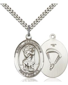 St. Christopher Paratrooper Oval Patron Saint Series Available in 2 Sizes