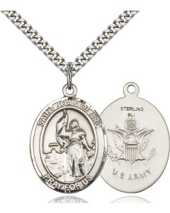 St Joan of Arc Army Oval Patron Saint Series Available in 2 Sizes